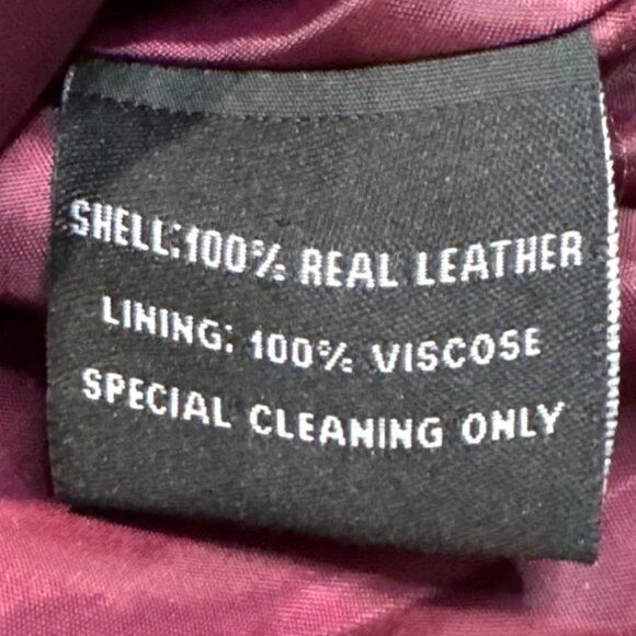 Decrum Ramsey Lambskin Leather Motorcycle Jacket Maroon Large NWT MSRP $239 - Picture 9 of 10
